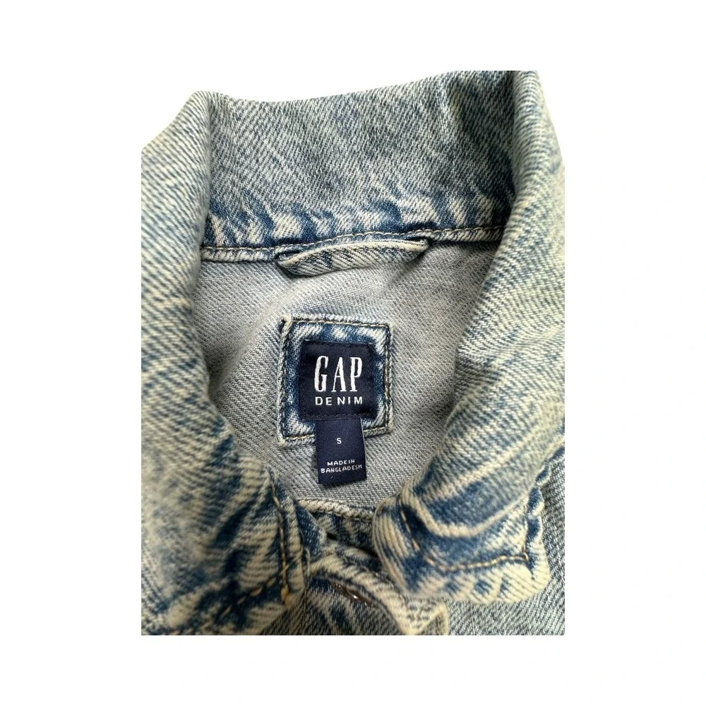 Gap Denim Jacket Kids S Light Blue Acid Wash Trucker Classic Cotton 4791